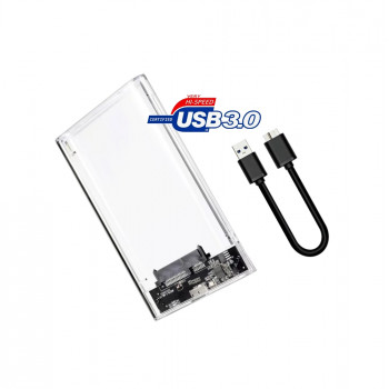 корпус Vertec VIV000312 для 2,5" SATA-накопителей, USB3.0 прозрачный
