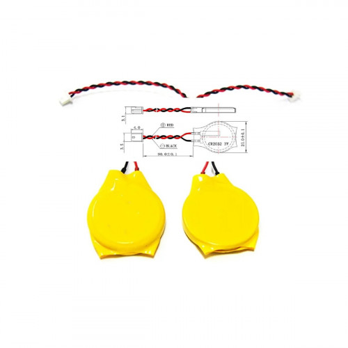 Лот из 2шт батарейка CMOS CR2032 c коннектором 2pin, CMOSSCR2032SX2