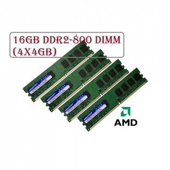 ОЗУ Dimm 16Gb PC2-6400(800)DDR2 KemBona-Samsung KBN800D2N6/4G (для AMD) (Kit 4x4Gb) 