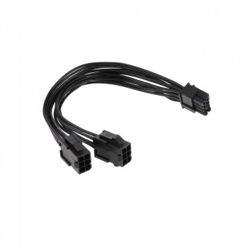 переходник 2x 6-pin (Male) - 8-pin (Female), 20cm, EVGA p/n:W000-00-000143