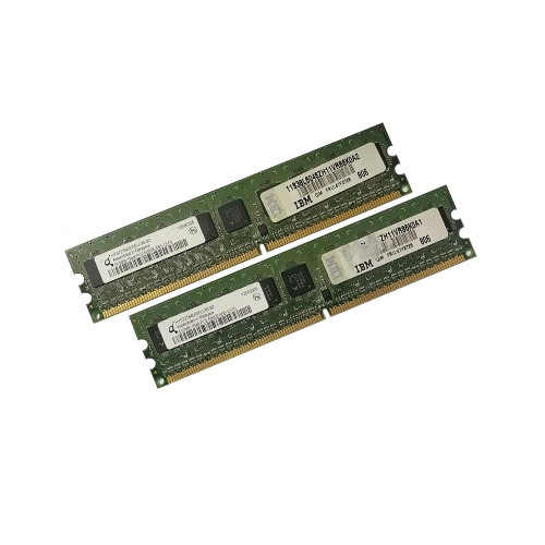 ОЗУ Dimm 1Gb PC2-5300(667)DDR2 Qimonda HYS72T64000EU-3S-B2, IBM FRU:41Y2725 (Kit 2x512Mb)