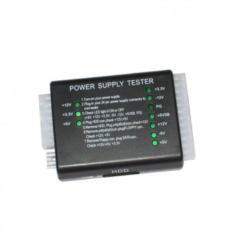 Тестер 20/24pin ATX-SATA-HD Power Supply Tester Black, BXXB-VX-BE
