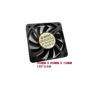 вентилятор 60x60x10mm Titan TFD-6010H12C, 12v 0,2a