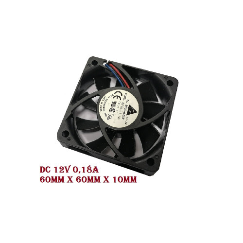 вентилятор 60x60x10mm Delta AFB0612MK, 12v 0,18a