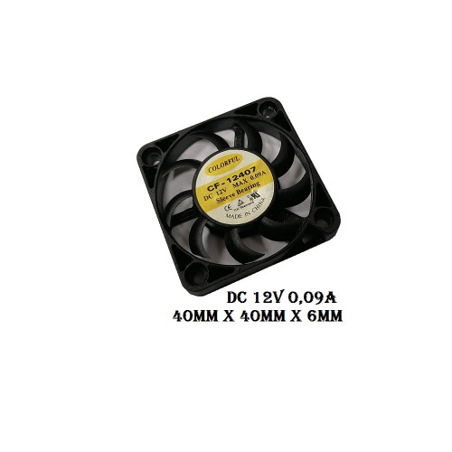 вентилятор 40x40x6mm ColorFul CF-12407, 12v 0,09a