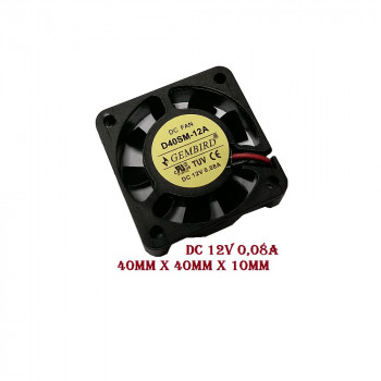 вентилятор 40x40x10mm Gembird D40SM-12A, 12v 0,08a