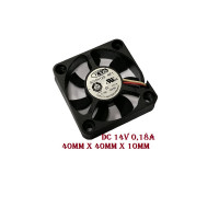 вентилятор 40x40x10mm T&T 4010H12S, 12v 0,18a
