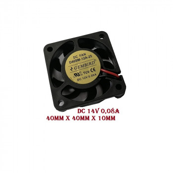 вентилятор 40x40x10mm Gembird D40SM-12A-25, 12v 0,08a
