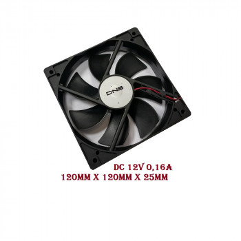 вентилятор 120x120x25mm DNS 12025, 12v 0,16a 