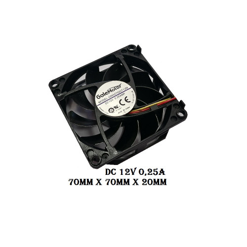 вентилятор 70x70x20mm GaleMotor GMA07020T12M, 12v 0,25a
