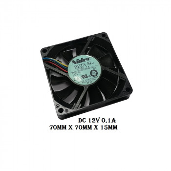 вентилятор 70x70x15mm Nidec D07R-12T5S4 AH1, 12v 0,1a