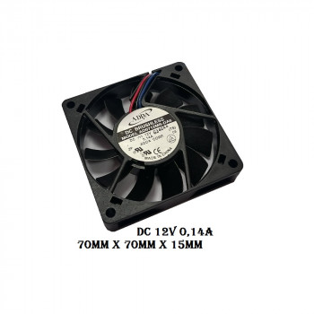 вентилятор 70x70x15mm ADDA AD0712MB-DA6, 12v 0,14a