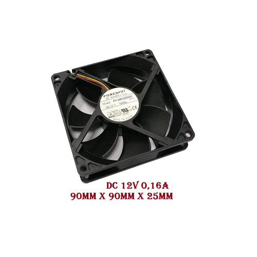 вентилятор 90x90x25mm Foxconn PVA092512L, 12v 0,16a