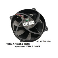 вентилятор 92x92x25mm Cooler Master A9225-22RB-3AN-C1 , 12v 0,25a