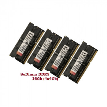 ОЗУ So-Dimm 16Gb PC3L-12800s, DDR3L-1600, KingSton HX316LS9IB/4 99P5471-016.A00LF (Kit 4x4Gb) 