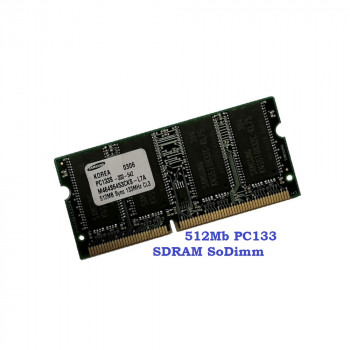ОЗУ So-Dimm 512Mb PC-133, 144-pin, SDRAM Samsung M464S6453CKS-L7A