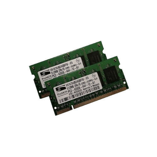 ОЗУ So-Dimm 1Gb PC2-4200, DDR2-533 ProMOS V916764B24QBFW-E4 (Kit 2x512Mb)