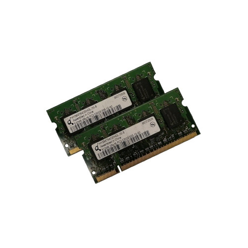 ОЗУ So-Dimm 1Gb PC2-5300, DDR2-667 Qimonda HYS64T64020HDL-3S-B  (Kit 2x512Mb)