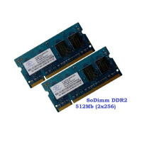 ОЗУ So-Dimm 512Mb PC2-4200, DDR2-533 Nanya NT256T64UH40FN-37B (Kit 2x256Mb)