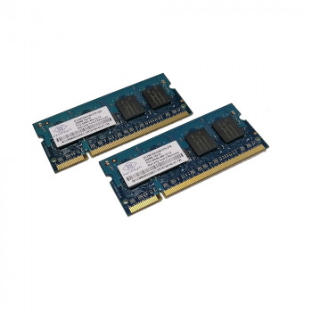 ОЗУ So-Dimm 512Mb PC2-4200, DDR2-533 Nanya NT256T64UH4A1FN-37B (Kit 2x256Mb)