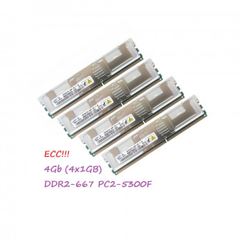 ОЗУ Dimm 4Gb PC2-5300(667)DDR2 Samsung M395T2953CZ4-CE61 (Kit 4x1Gb) ECC!!! 