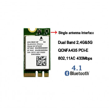контроллер  WLAN Wi-Fi  разьем-M2 Qualcomm Atheros QCNFA435, AW-CB231NF,  802.11 a/g/ac 2,4Ghz-5GHz