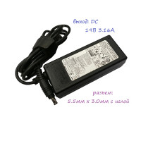 блок питания Samsung/ Delta ADP-60ZH D, AD-6019R, 19V 3,16A, размер штекера 5,5mm x 3,0mm