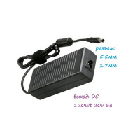 блок питания Fujitsu/ LiShin LSE0110B20120, 120Wt 20V 6A, размер штекера 5,5mm x 1,7mm