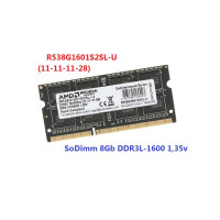 ОЗУ So-Dimm 8Gb PC3L-12800s, DDR3L-1600, AMD R538G1601S2SL-U (11-11-11-28)
