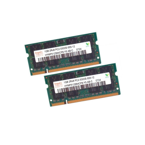 ОЗУ So-Dimm 2Gb PC2-5300, DDR2-667 Hynix HYMP512S64CP8-Y5 AB (Kit 2x1Gb) 