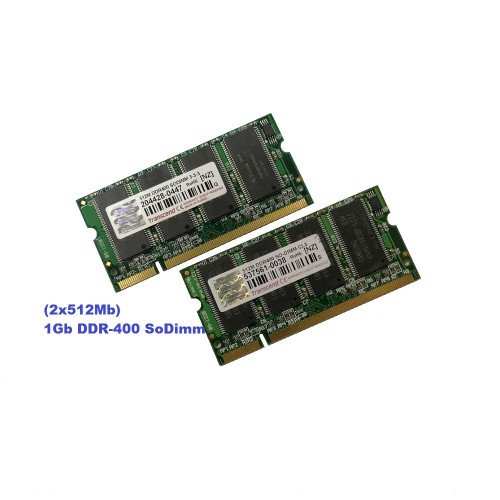ОЗУ So-Dimm 1Gb DDR400, PC3200, Transcend 204428-xxxx (Kit 2x512Mb)