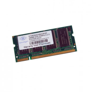 ОЗУ So-Dimm 256Mb DDR333, PC2700, Nanya NT256D64SH8BAGM-6K