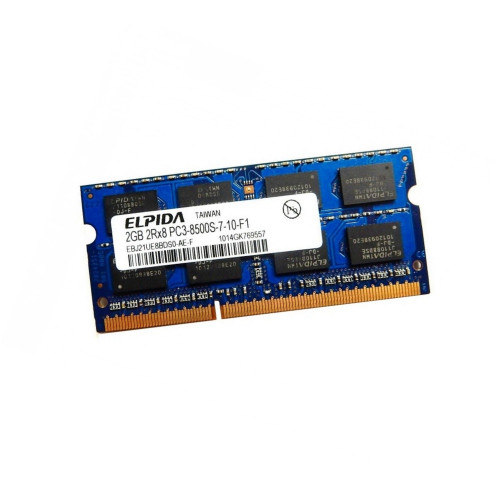 ОЗУ So-Dimm 2Gb PC3-8500, DDR3-1066, Elpida EBJ21UE8BDS0-AE-F
