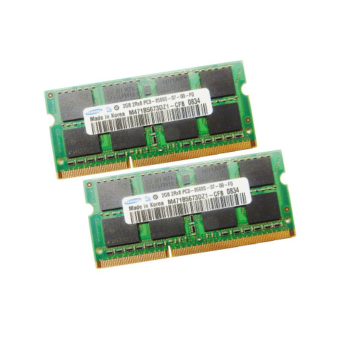ОЗУ So-Dimm 4Gb PC3-8500s, DDR3-1066, Samsung M471B5673DZ1-CF8 (Kit 2x2Gb) 