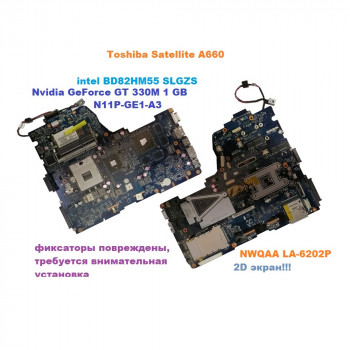 Материнская плата NWQAA LA-6202P для Toshiba Satellite A660-181, рабочая
