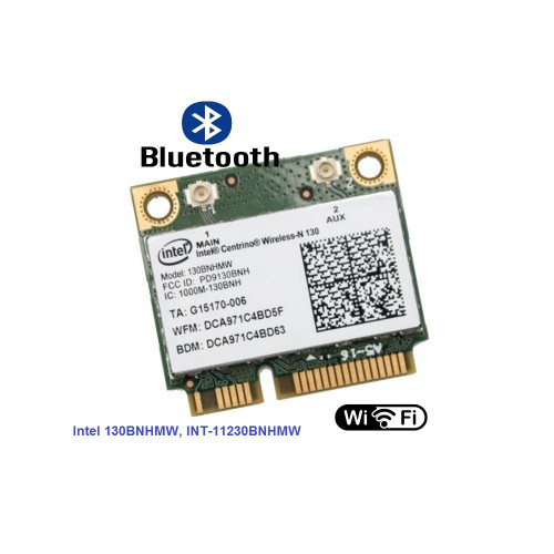 контроллер  WLAN Wi-Fi microPCI-Express Intel 130BNHMW, INT-11230BNHMW, 802.11 b/g/n + Bluetooth 3.0