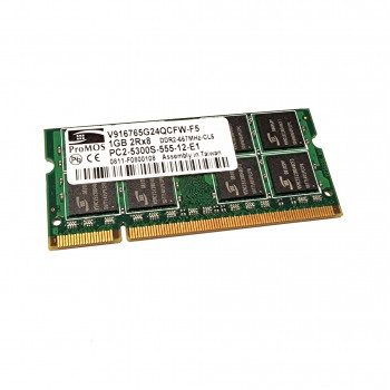 ОЗУ So-Dimm 1Gb PC2-5300, DDR2-667 ProMOS V916765G24QCFW-F5