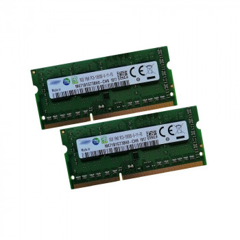 ОЗУ So-Dimm 16Gb PC3-10600, DDR3-1333, Samsung M471B1G73BH0-CH9 (Kit 2x8Gb)