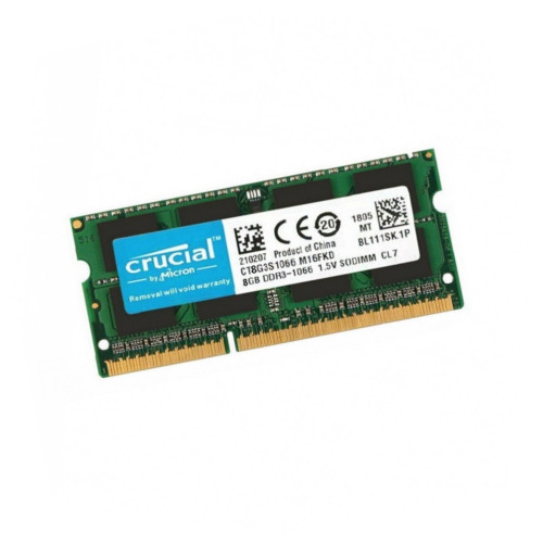ОЗУ So-Dimm 8Gb PC3-8500s, DDR3-1066, Crucial CT8G3S1066.M16FKD