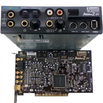 б/у звуковая карта PCI Creative Audigy2 ZS sb0350 + панель sb0250
