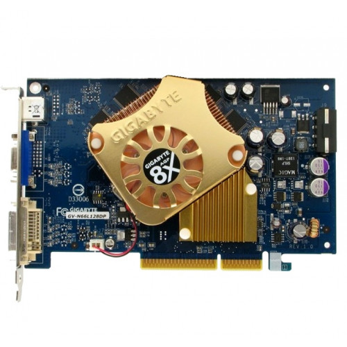 Видеокарта AGP 128Mb Fx6600LE GigaByte GV-N66L128DP
