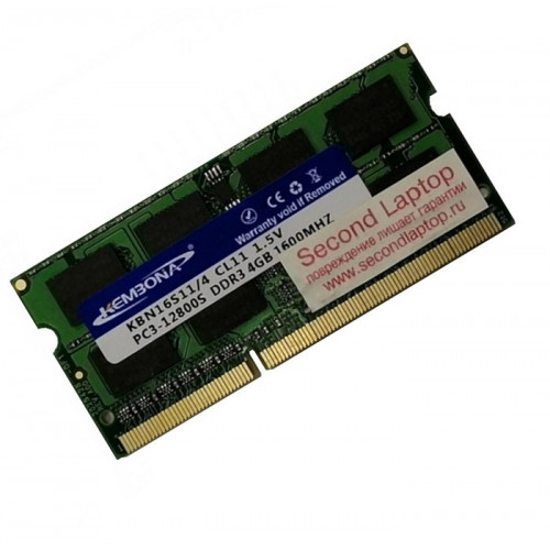 ОЗУ So-Dimm 4Gb PC3-12800s, DDR3-1600, KemBona (Samsung) KBN16S11/4