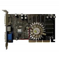 б/у Видеокарта AGP 64Mb Fx5500 Axle FX5500/64M DDR 64bit 8x TV-out DVI      