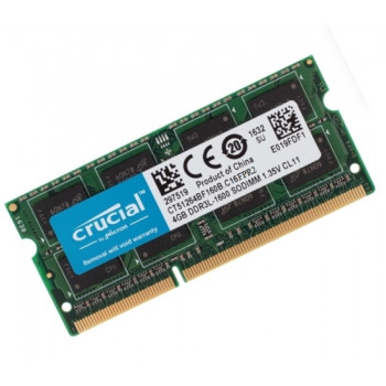 ОЗУ So-Dimm 4Gb PC3L-12800, DDR3L-1600, Crucial CT51264BF160B.C16FPR2 1,35v