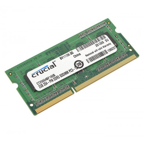 ОЗУ So-Dimm 2Gb PC3-12800, DDR3-1600, Crucial CT25664BF160B.C8FER2
