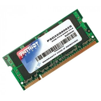 ОЗУ So-Dimm 2Gb PC2-6400, DDR2-800 Patriot PSD22G8002S