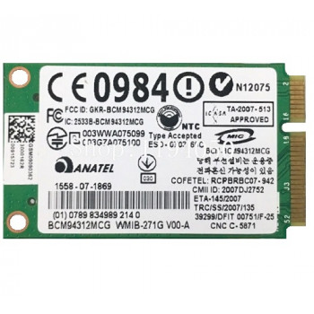 контроллер  WLAN Wi-Fi miniPCI-Express BroadCom BCM94312MCG 802.11 b.g
