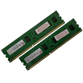 б/у ОЗУ Dimm 4Gb PC3-10600(1333)DDR3 Transcend 640206-3xxx  (Kit 2x2Gb)