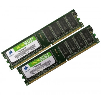 ОЗУ Dimm 1Gb PC-3200(400)DDR Corsair VS512MB400 (Kit 2x512Mb)