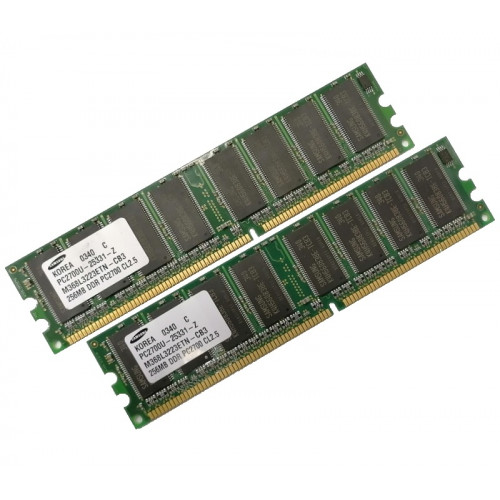 ОЗУ Dimm 512mb PC-2700(333)DDR Samsung M368L3223ETN-CB3 (Kit 2x256Mb)